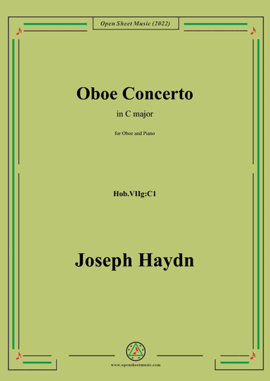 Haydn-Oboe Concerto,in C major,Hob.VIIg:C1,for Oboe and Piano (arr. Open Cloud)