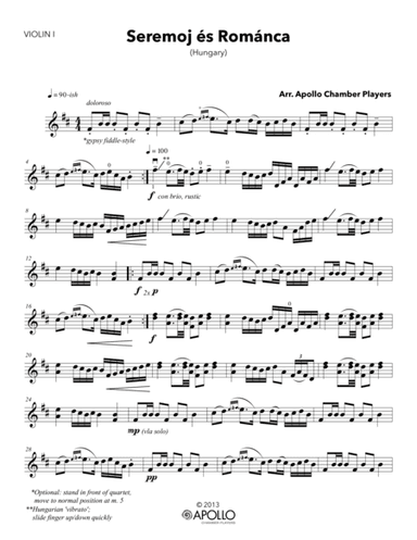 Seremoj és Románca (arr. Apollo Chamber Players)