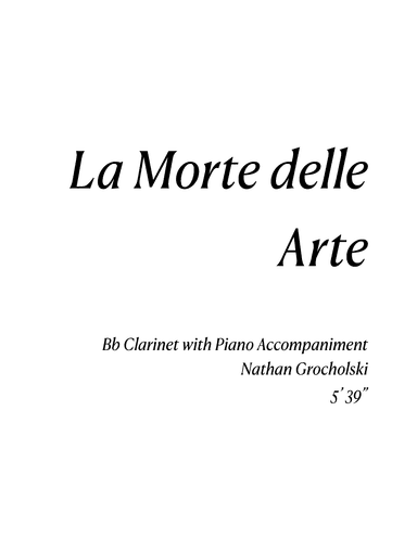 La Morte delle Arte