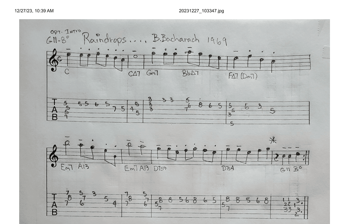 Raindrops Keep Fallin' On My Head (arr. Christopher J. Malin)