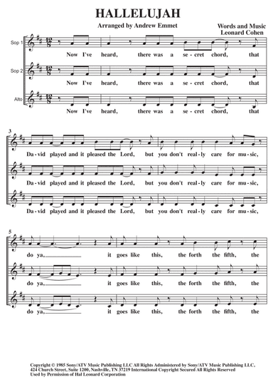 Hallelujah (arr. Andrew Emmet)
