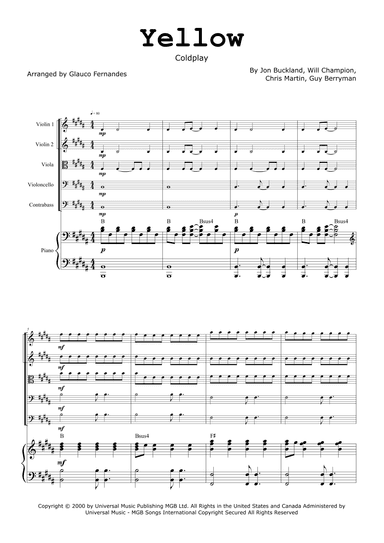 Yellow (arr. Glauco Fernandes)