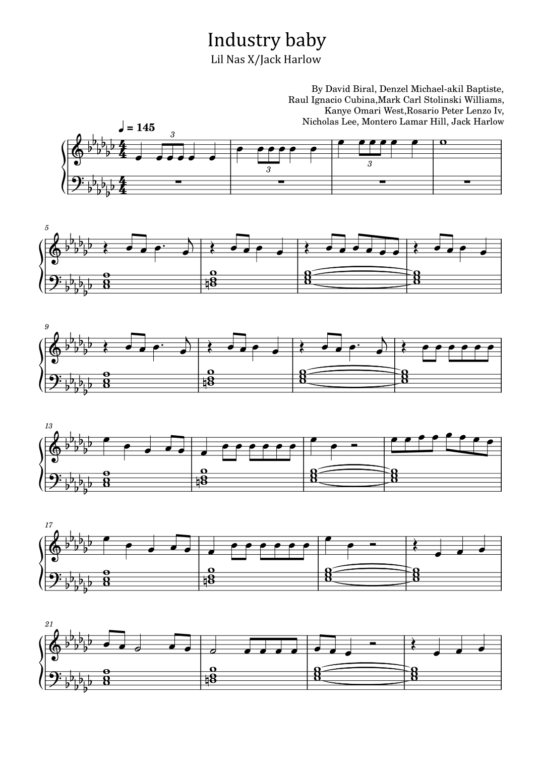 Industry Baby (arr. poon)