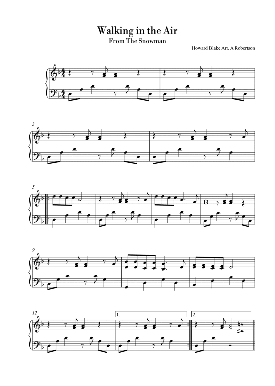 Walking In The Air (arr. Ailie Robertson)