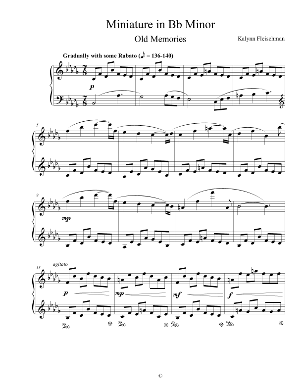 Miniature in Bb Minor: Old Memories
