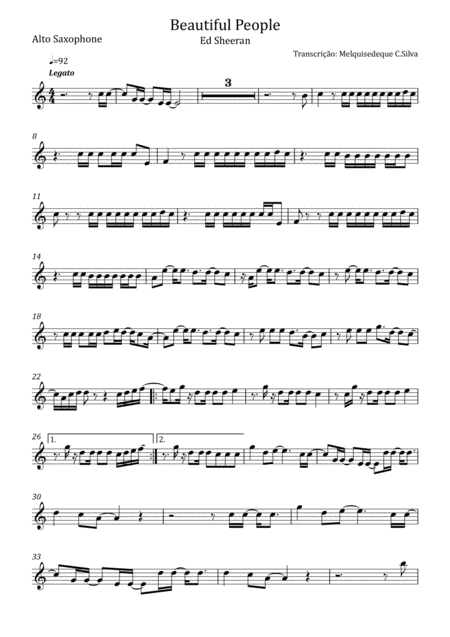 Beautiful People (arr. Melquisedeque C.Silva)