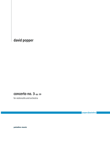 Concerto for Violoncello and Orchestra No. 3 in G Major, Op. 59 - Score Only