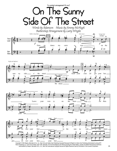 On The Sunny Side Of The Street (arr. Larry Wright)