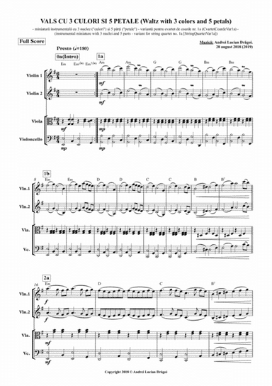 VALS CU 3 CULORI SI 5 PETALE (Waltz with 3 colors and 5 petals) (instrumental miniature with 3 nucle