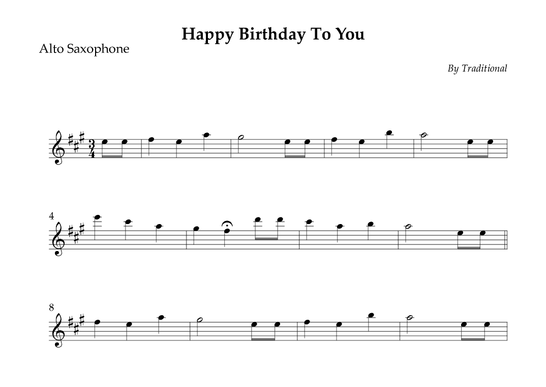 Happy Birthday To You (arr. Wesley S. SIlva)