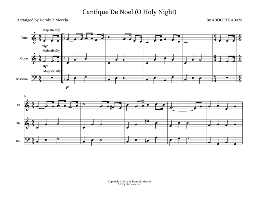 O Holy Night (Cantique De Noel) (arr. Dominic Meccia)