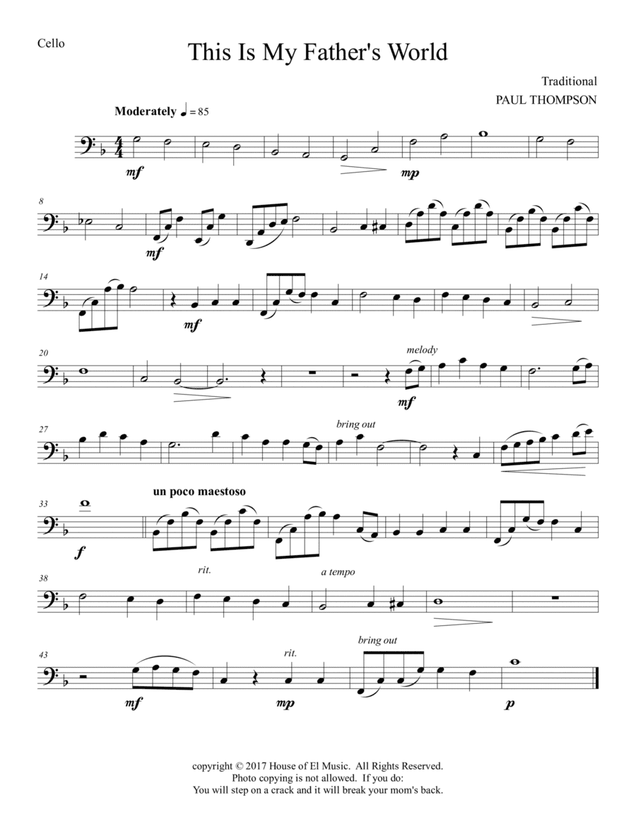 This is My Father's World (arr. Paul Thompson)