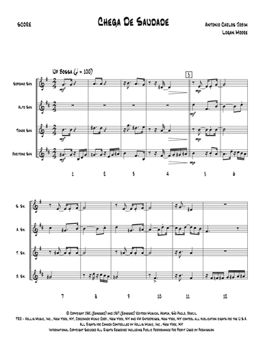 Chega De Saudade (no More Blues) (arr. Logan Moore)