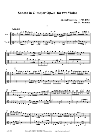 Sonate in C-major Op.24 for two Violas (arr. Mikio Kamada)