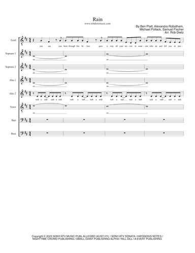 Rain (arr. Rob Dietz)
