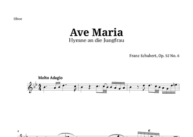 Ave Maria by Schubert for Oboe (arr. Langanho)