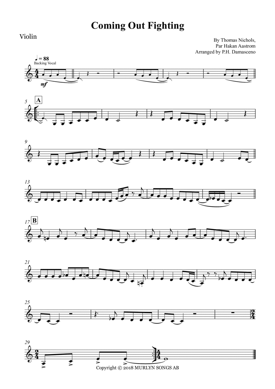 Coming Out Fighting (arr. P.H. Damasceno)