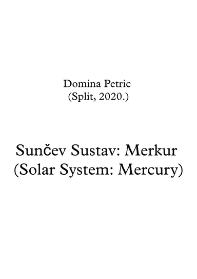 Solar System: Mercury