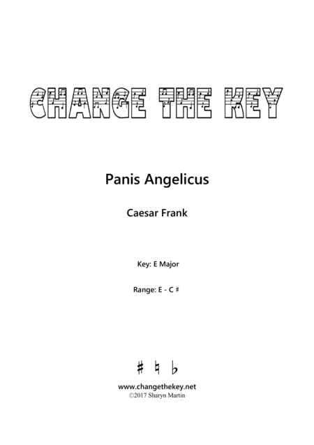Panis Angelicus - E Major (arr. Change the Key)