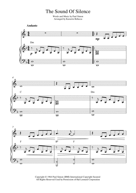 The Sound Of Silence (arr. Kaiserin Rebecca)