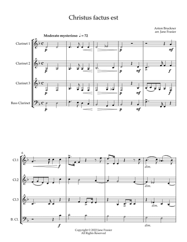 Christus factus est (arr. Jane Frasier)