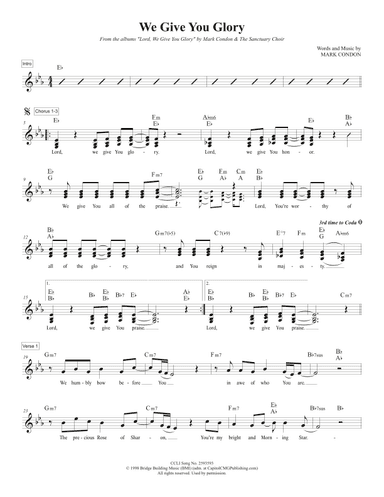 Lord, We Give You Glory