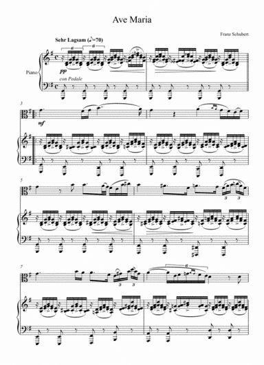 Franz Schubert - Ave Maria (Viola Solo) (arr. André Laitano)