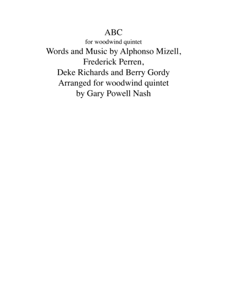 ABC (arr. Gary Powell Nash)