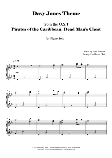 Davy Jones (arr. Hanna Choi)