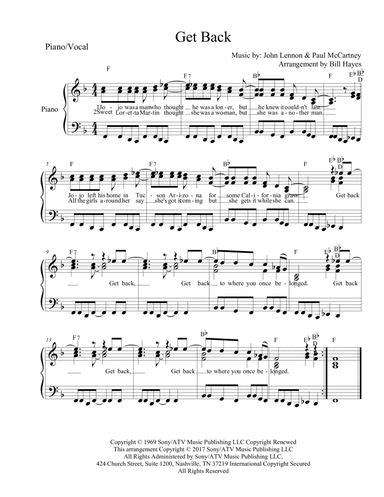 Get Back (arr. Bill Hayes)