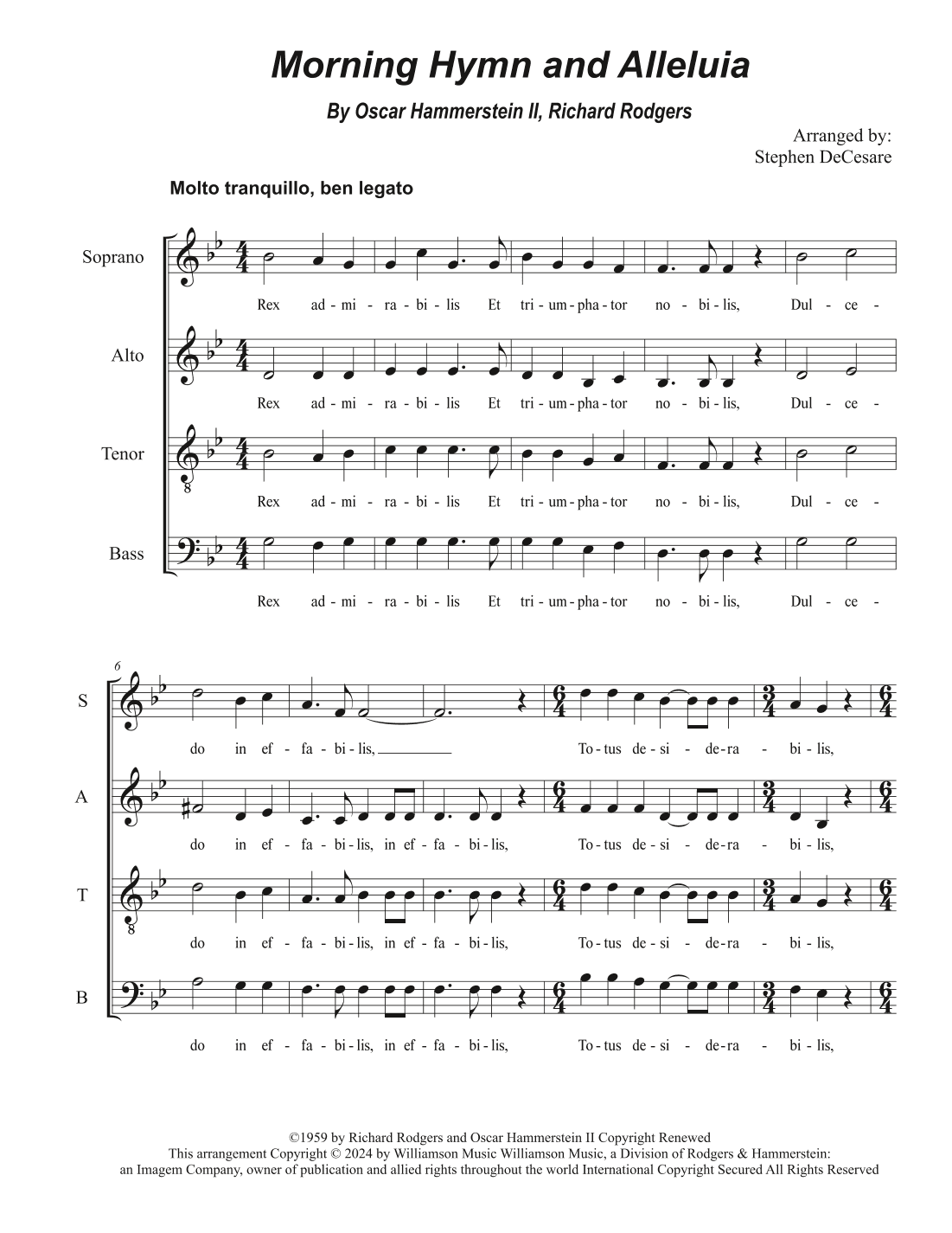 Morning Hymn And Alleluia (arr. Stephen DeCesare)