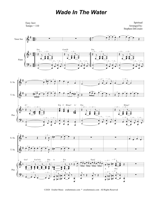 Wade In The Water (Duet for Soprano and Tenor Saxophone) (arr. Stephen DeCesare)