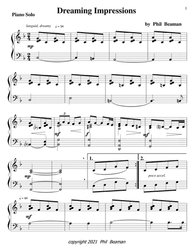 Dreaming Impressions-piano solo
