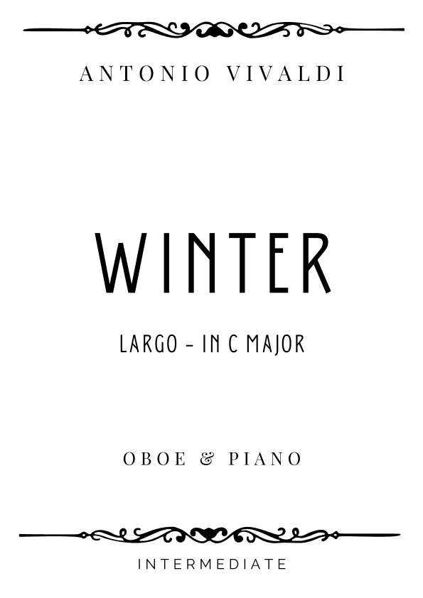 Vivaldi - Largo from Winter (The Four Seasons) in C Major - Intermediate (arr. Piacere Music Sheets)