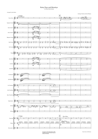 Rainy Days And Mondays (arr. John Barber)