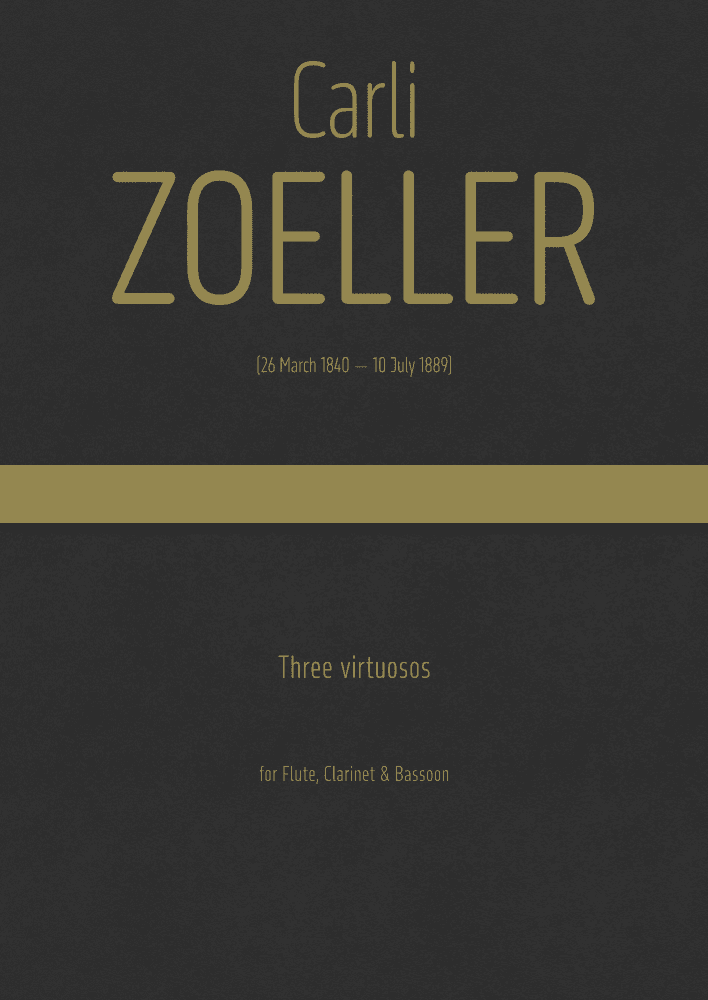 Zoeller - Three virtuosos for Flute, Clarinet & Bassoon (arr. J.G. Cucó Barber)