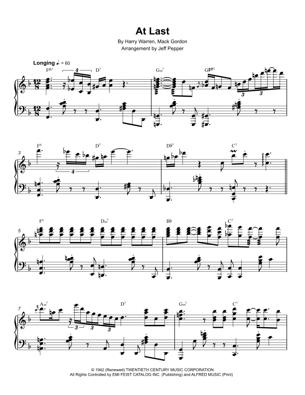 At Last (arr. Jeff Pepper)