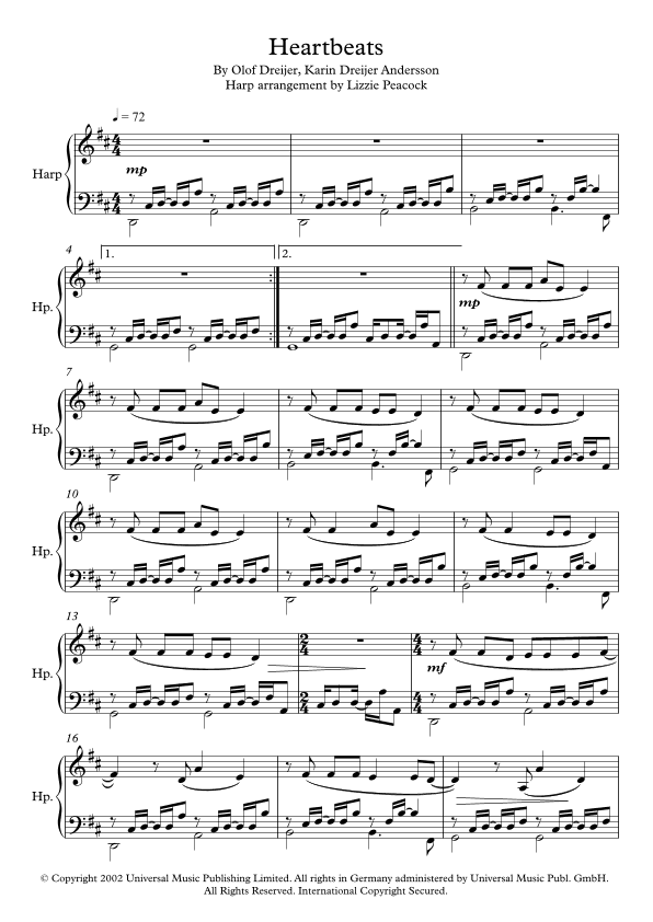 Heartbeats (arr. Lizzie Peacock)