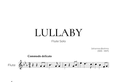 Lullaby (Flute Solo) - Johannes Brahms (arr. Pedro Merendi)