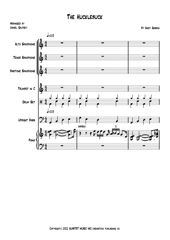 The Hucklebuck      -  Instrumental Version (arr. Daniel Galfsky)