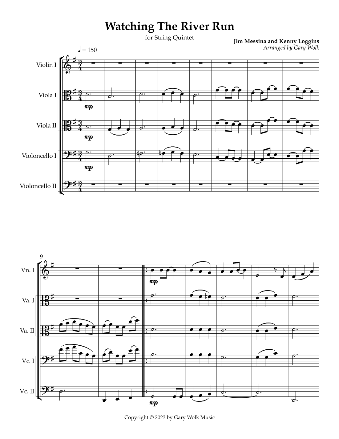 Watching The River Run (arr. Gary Wolk)