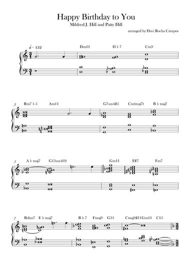 happy birthday to you (arr. Davi Rocha Campos)