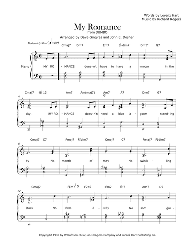My Romance (arr. David Lee Gingras and John E. Dosher)