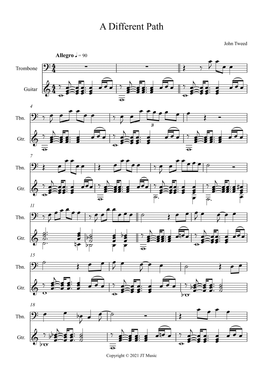 A Different Path - Trombone and Guitar