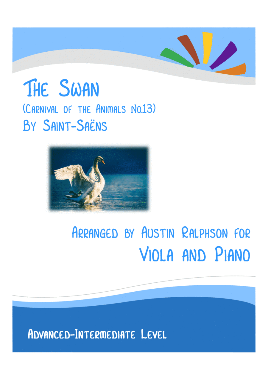 The Swan (Carnival of the Animals No.13) - viola and piano with FREE BACKING TRACK (arr. Austin Ralphson)