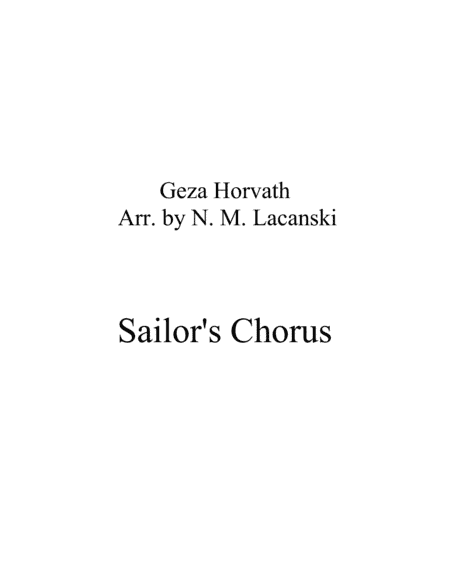 Sailor's Chorus (arr. Nick Lacanski)