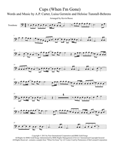 Cups (When I'm Gone) (arr. Kevin Busse)