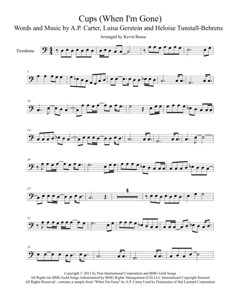 Cups (When I'm Gone) (arr. Kevin Busse)