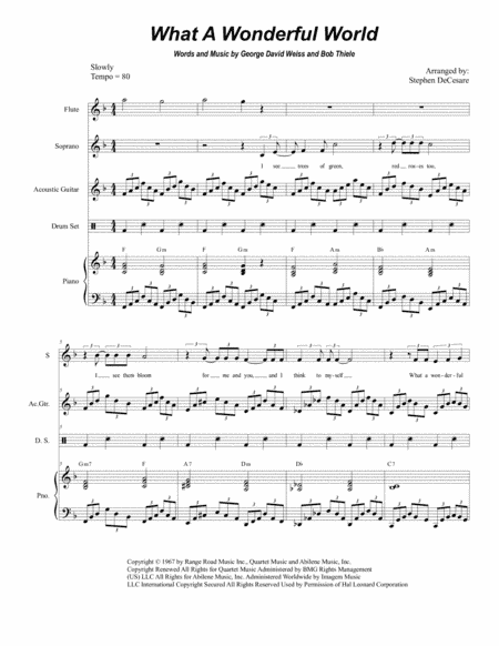 What A Wonderful World (arr. Stephen DeCesare)