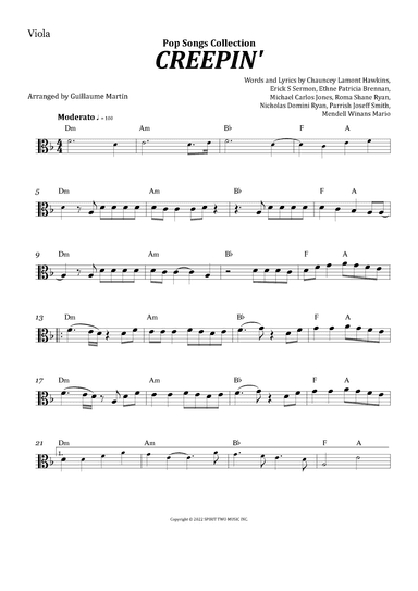 Creepin' (with The Weeknd & 21 Savage) (arr. Guillaume Martin)